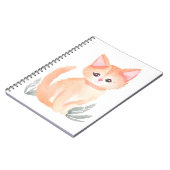 オレンジタブビーキャットウォーターカラーキットン ノートブック (左側)