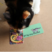 オレンジタブビーキャットフラワーガーデン ノートカード