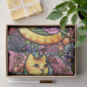 オレンジタブビーキャットフラワーガーデン 薄葉紙 (ギフト)