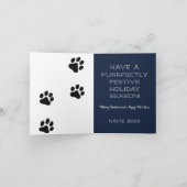 オレンジタブビーキャットミョウィクリスマスウォーターのカラーカード サンキューカード (内部)