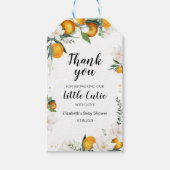 オレンジタンジェリンガール赤ちゃんシャワーはギフトラベルを好む ギフトタグ (正面)