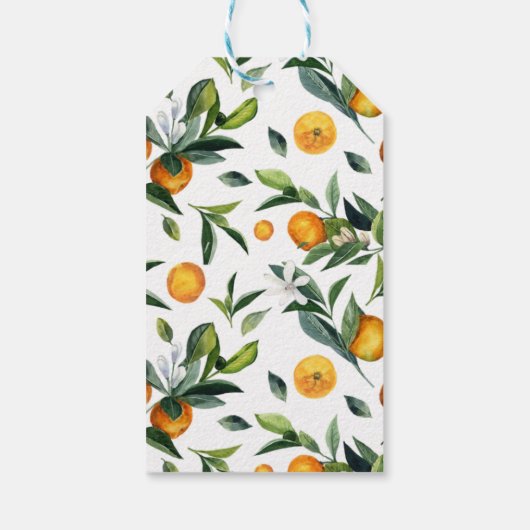 オレンジタンジェリンガール赤ちゃんシャワーはギフトラベルを好む ギフトタグ (裏面)