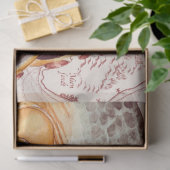 オレンジタンジェリンタコクラーケンのヴィンテージマップ 薄葉紙 (ギフト)