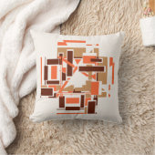 オレンジタンブラウン南西ルラビリンスモザイク クッション (ブランケット)