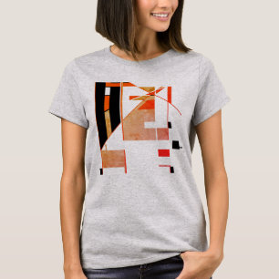 オレンジタンブラックサウスウエストアートインスパイア抽象芸術 Tシャツ
