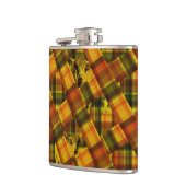 オレンジタータンチェックハイランド牛、スキットル フラスク (左)