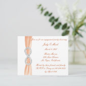 オレンジダイヤモンドインフィニティ婚約パーティ招待状 招待状 (スタンド正面)