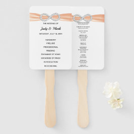 オレンジダイヤモンドインフィニティ結婚式 プログラムファン ハンドファン