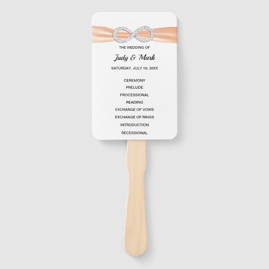 オレンジダイヤモンドインフィニティ結婚式 プログラムファン ハンドファン (正面)