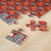 オレンジダイヤモンドジェムストーンアート、オレンジ ジグソーパズル (側面)