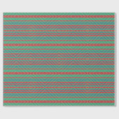 オレンジダイヤモンドブルーレッドターコイズパターン ラッピングペーパー (フラット)