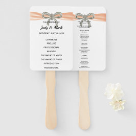 オレンジダイヤモンドボウ結婚式 プログラム ハンドファン