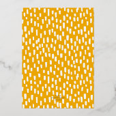 オレンジダッシュリーゴールデンホリデーパーティー金ゴールド 箔招待状 (裏面)