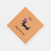 オレンジダッシュンドハロウィーン紙ナプキンス スタンダードランチョンナプキン (角)