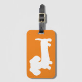オレンジダッ鮮やかシュンドラゲッジバッグラベル ラゲッジタグ (正面縦)