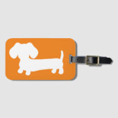 オレンジダッ鮮やかシュンドラゲッジバッグラベル ラゲッジタグ (正面横)