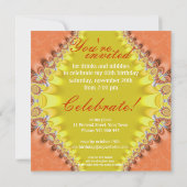 オレンジダマスクファブ50バースデーパーティ招待状 招待状 (裏面)