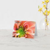 オレンジダリアのグリーティングカード カード (黄色い花)