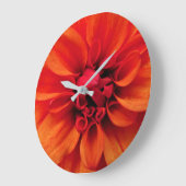オレンジダリアアクリル時計 ラージ壁時計 (傾斜)