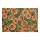 オレンジダリアガーデン 枕カバー (裏面-左)