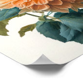 オレンジダリアスフラワーアートプリントポスター ポスター (角)