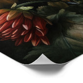 オレンジダリアフラワーズアートプリントポスター ポスター (角)