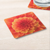 オレンジダリア スクエアペーパーコースター (アングル)