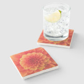 オレンジダリア ストーンコースター (横)