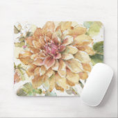 オレンジダリア マウスパッド (マウス)