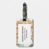 オレンジダリア ラゲッジタグ (裏面縦)