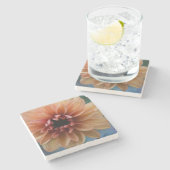 オレンジダリアI ストーンコースター (横)