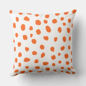 オレンジダルマモダンシア斑点点アニマルプリント クッション (裏面)