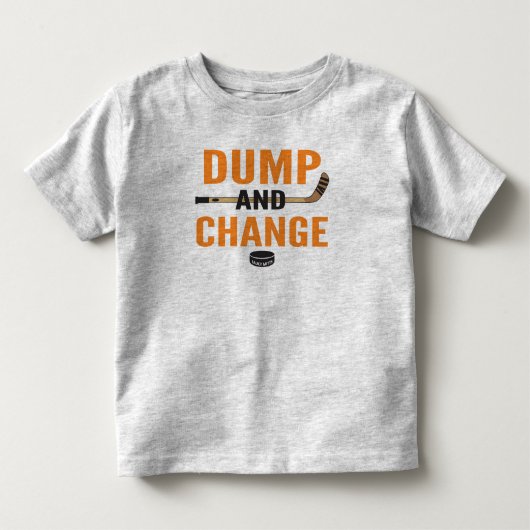 オレンジダンプと変更ホッケー トドラーTシャツ (正面)