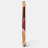 オレンジダークマルーンレッドミッドセンチュリーアートパターン Case-Mate iPhoneケース (裏面/左)
