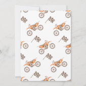 オレンジダートバイク誕生日招待状 招待状 (裏面)