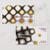 オレンジチェッカーボードの名刺 名刺 (正面/裏面)