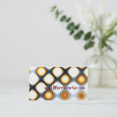 オレンジチェッカーボードの名刺 名刺 (スタンド正面)