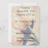 オレンジチューリップのカスタマイズ可能結婚式招待状 招待状 (裏面)