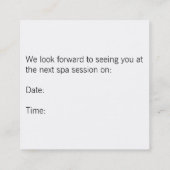 オレンジチューリップのクローズアップの写真の商談の約束 予約カード (裏面)