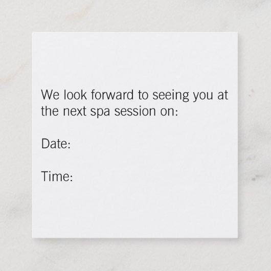 オレンジチューリップのクローズアップの写真の商談の約束 予約カード (裏面)