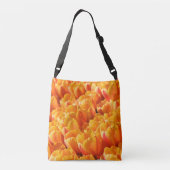 オレンジチューリップの十字の遺体袋 クロスボディバッグ (裏面)