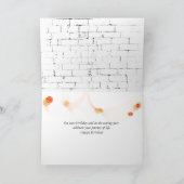 オレンジチューリップオンブリック誕生日 カード (内部)