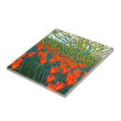 オレンジチューリップフィールドフローラ タイル (側面)