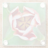 オレンジチューリップフラワーアートガラスコースター ガラスコースター (裏面)