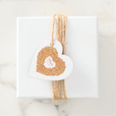 オレンジチューリップ感謝していハートユー結婚式の引き出物ラベル フェイバータグ (インサイチュ)