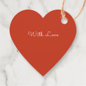 オレンジチューリップ感謝していハートユー結婚式の引き出物ラベル フェイバータグ (裏面)