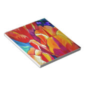 オレンジチューリップ水彩画絵画花 ノートパッド (アングル)