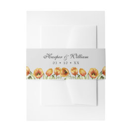 オレンジチューリップ結婚式招待状ベリーバンド 招待状ベリーバンド