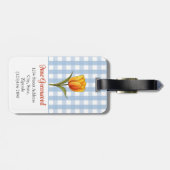 オレンジチューリップ、ブルージンガムカスタム、 ラゲッジタグ (裏面横)