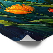 オレンジチューリップ ポスター (角)